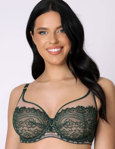 Мягкий бюстгальтер для большого бюста Subtille GRACE soft, Цвет: изумруд, Размеры: 65L, изображение 3