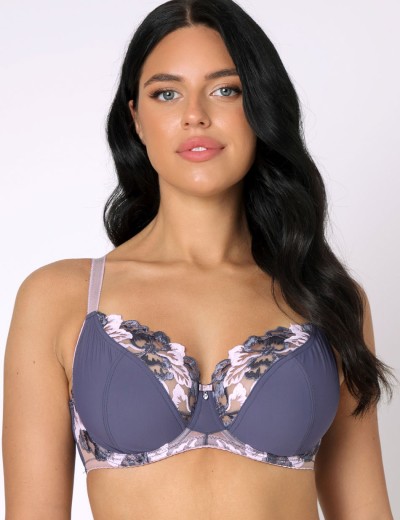 Мягкий бюстгальтер на большую грудь Subtille PETRA soft, Цвет: фиолетовый, Размеры: 70G, изображение 4