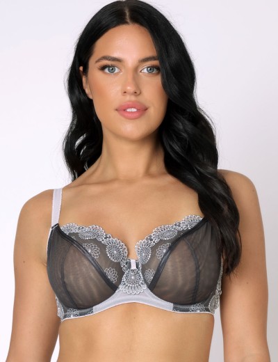 Бюстгальтер с мягкой чашкой Subtille VIVA GREY soft, Цвет: светло-серый+графит, Размеры: 65G, изображение 3