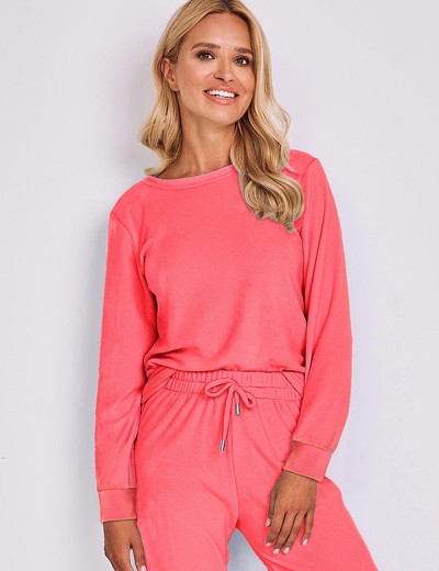 Женская махровая пижама Taro 2852 LEA, Цвет: коралловый, Размеры: M