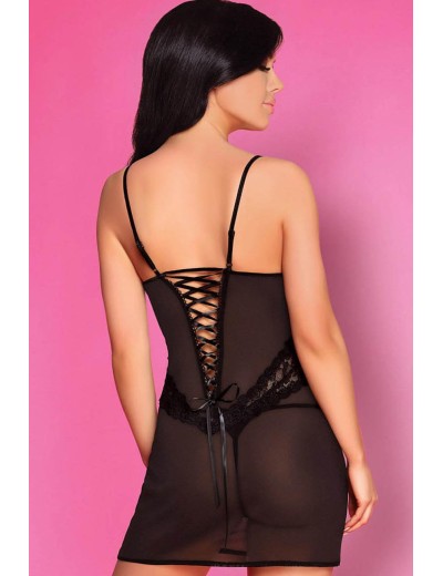 Полупрозрачная сорочка MARC MASSIMO CF 90388 EIRAM KOSZULA, Цвет: черный, Размеры: L/XL, изображение 2