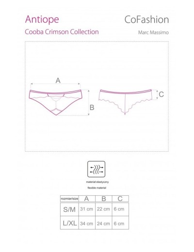 Кружевные трусики MARC MASSIMO CF 90390 ANTIOPE PANTY, Цвет: красный, Размеры: L/XL, изображение 4