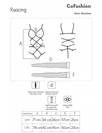 Откровенное боди MARC MASSIMO CF 90671 RAACING BODY RED, Цвет: красный, Размеры: L/XL, изображение 5