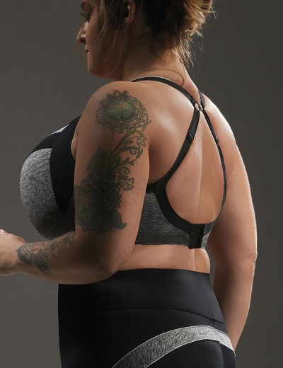 Бюстгальтер спортивный Kris Line BALANCE SPORT bra, Цвет: серый, Размеры: 70K, изображение 2