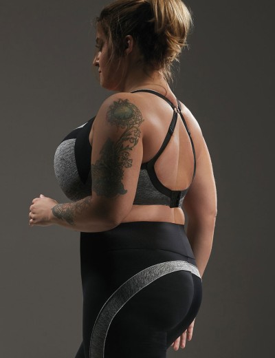 Бюстгальтер спортивный Kris Line BALANCE SPORT bra, Цвет: серый, Размеры: 70K, изображение 4