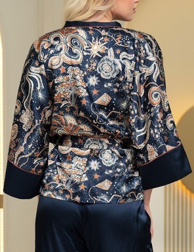 Атласный комплект тройка Mia-Amore ZODIAC 7286, Цвет: темно-синий, Размеры: S, изображение 6 Атласный комплект тройка Mia-Amore ZODIAC 7286, Цвет: темно-синий, Размеры: S, изображение 6