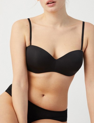 Гладкий бюстгальтер бандо Ysabel Mora 10017 ESSENTIALS черный, Цвет: черный, Размеры: 85B, изображение 3