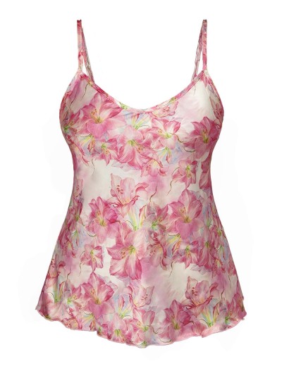 Атласный топ Anais MIYU ASYMETRICAL CUT TOP, Цвет: розовый, Размеры: 2XL/3XL, изображение 2