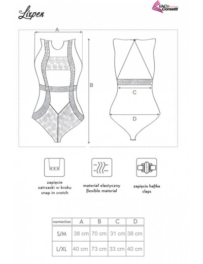 Боди с кружевом MARC MASSIMO LC 90612 LIXPEN BODY, Цвет: черный, Размеры: L/XL, изображение 5