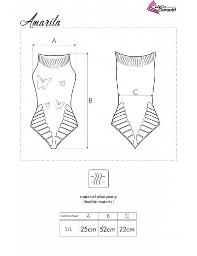 Черное боди со стразами MARC MASSIMO XG024 AMARILA BODY, Цвет: черный, Размеры: S/M/L, изображение 6