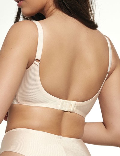 Кружевной бюстгальтер балконет Kris Line ROSEE half cup soft, Цвет: кофе латте, Размеры: 70I, изображение 4