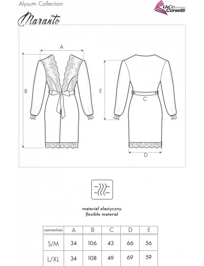 Черный халат из атласа LIVIA CORSETTI LC 90596 MARANTO SZLAFROK, Цвет: черный, Размеры: L/XL, изображение 6