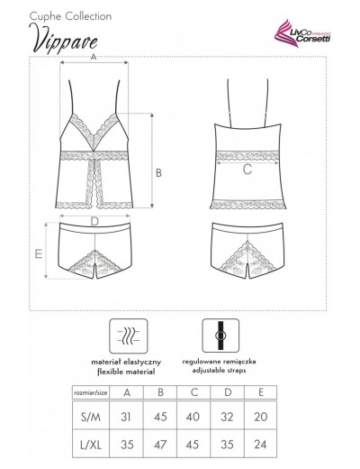 Атласная пижама с кружевом LIVIA CORSETTI LC 90598 VIPPAVE KOMPLET, Цвет: пудровый, Размеры: S/M, изображение 5