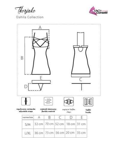 Розовая сорочка с кружевом LIVIA CORSETTI LC 90616 THORJAKO KOSZULA, Цвет: розовый, Размеры: S/M, изображение 5