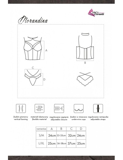 Сексуальный комплект LIVIA CORSETTI LC 90549 MORANDINA KOMPLET BLACK, Цвет: черный, Размеры: S/M, изображение 5