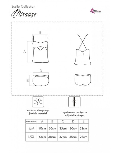 Атласная пижама с шортами LIVIA CORSETTI LC 90567 MIRAAZE KOMPLET BLACK, Цвет: черный, Размеры: L/XL, изображение 5