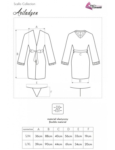 Розовый пеньюар из атласа LIVIA CORSETTI LC 90568 ARILADYEN SZLAFROK PINK, Цвет: розовый, Размеры: S/M, изображение 4