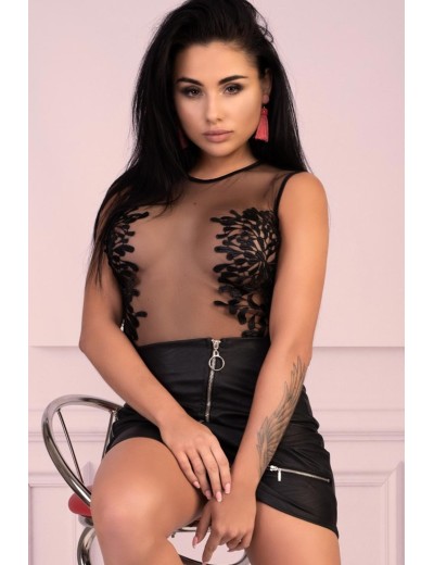 Полупрозрачное боди LIVIA CORSETTI LC 90571 KIRAVEN BODY, Цвет: черный, Размеры: L/XL, изображение 3