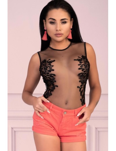 Полупрозрачное боди LIVIA CORSETTI LC 90571 KIRAVEN BODY, Цвет: черный, Размеры: L/XL, изображение 4