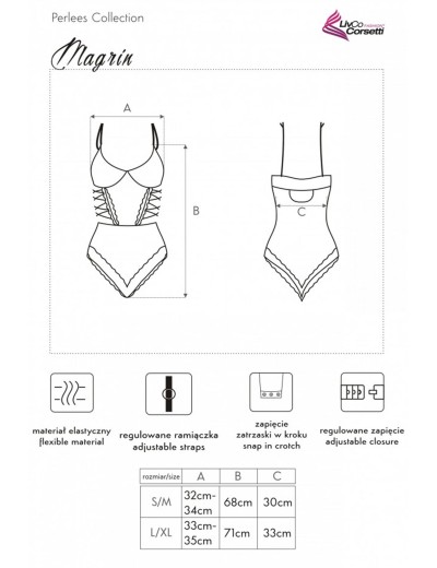 Велюровое боди LIVIA CORSETTI LC 90591 MAGRIN BODY, Цвет: пудровый, Размеры: S/M, изображение 5