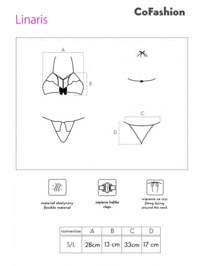 Сексуальный комплект LIVIA CORSETTI CF 2411 LINARIS KOMPLET, Цвет: черный, Размеры: S/M/L, изображение 5