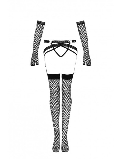 Комплект из перчаток, пояса и чулок LIVIA CORSETTI CF 90589 NEMALIA KOMPLET, Цвет: черный, Размеры: S/M, изображение 5