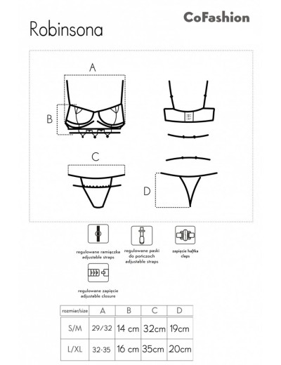 Комплект нижнего белья LIVIA CORSETTI CF 99646 ROBINSONA KOMPLET, Цвет: черный, Размеры: S/M, изображение 4