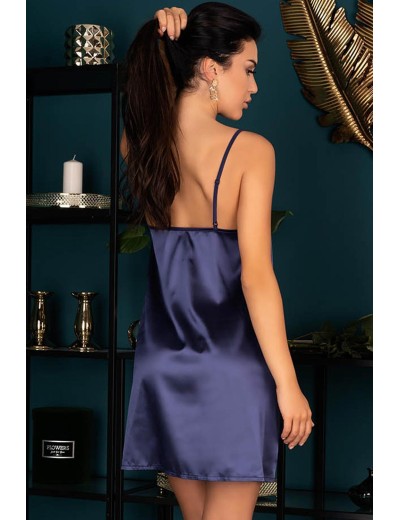 Атласная сорочка LIVIA CORSETTI LC 90519 MIRDAMA KOSZULA NAVY BLUE, Цвет: темно-синий, Размеры: S, изображение 2