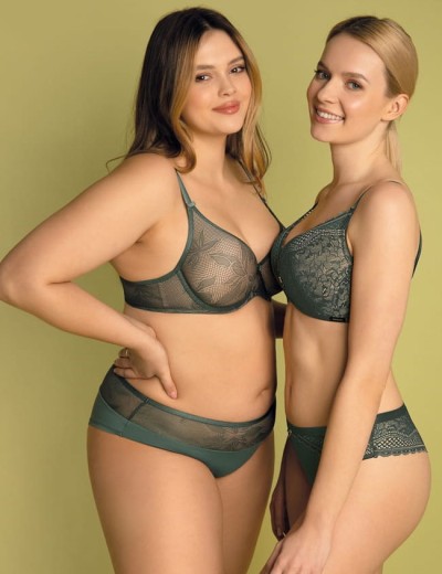 Бюстгальтер минимайзер с кружевом Nipplex ELEKTRA U minimizer шалфей, Цвет: шалфей, Размеры: 85B, изображение 4