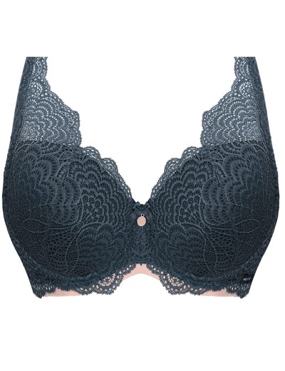 Кружевной бюстгальтер пуш-ап Nipplex ESTERA P-UP графит, Цвет: графит, Размеры: 70B, изображение 4