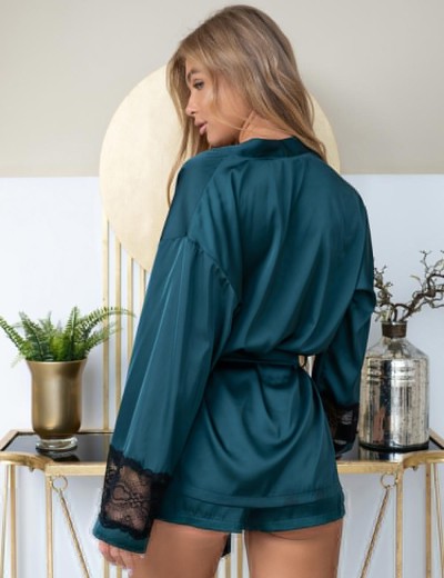 Шелковый комплект-тройка 5senses 7136, Цвет: зеленый, Размеры: M, изображение 2