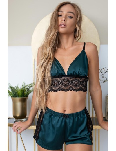 Шелковый комплект-тройка 5senses 7136, Цвет: зеленый, Размеры: M, изображение 4