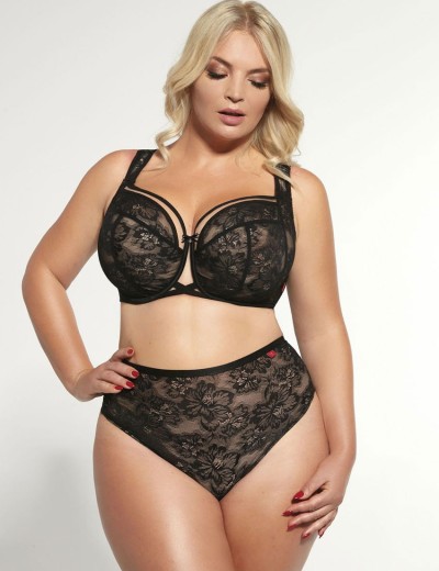 Высокие трусы слипы Kris Line VENICE high waist, Цвет: черный+бежевый, Размеры: M, изображение 3