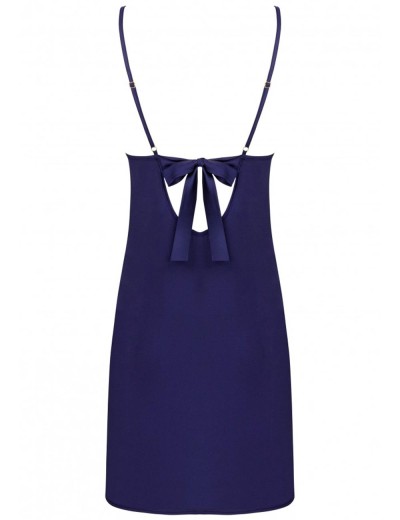 Сорочка из атласа с кружевом LIVIA CORSETTI LC 90624 VROMARIM KOSZULA, Цвет: темно-синий, Размеры: L/XL, изображение 6