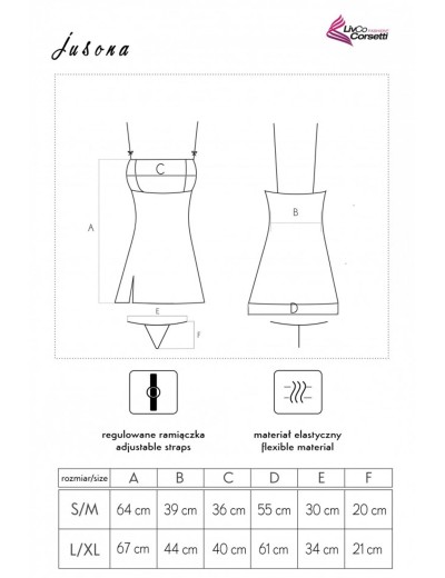 Короткая сорочка с кружевом LIVIA CORSETTI LC 90651 JUSONA KOSZULA, Цвет: бордовый, Размеры: L/XL, изображение 5