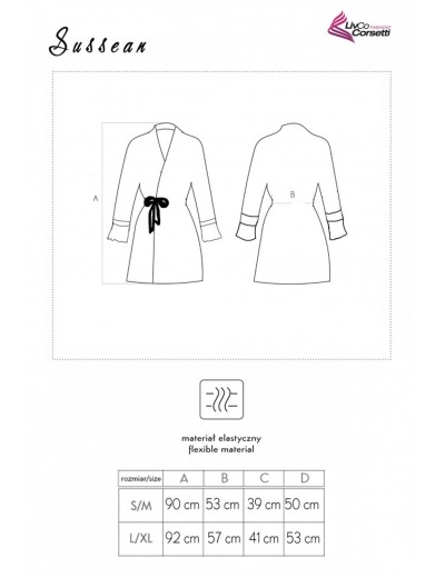 Короткий халат с кружевом LIVIA CORSETTI LC 90652 SUSSEAN SZLAFROK, Цвет: бордовый, Размеры: S/M, изображение 5