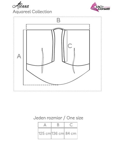 Халат с широкими рукавами LIVIA CORSETTI LC 90657 ATENNA SZLAFROK, Цвет: черный, Размеры: S/M/L, изображение 5