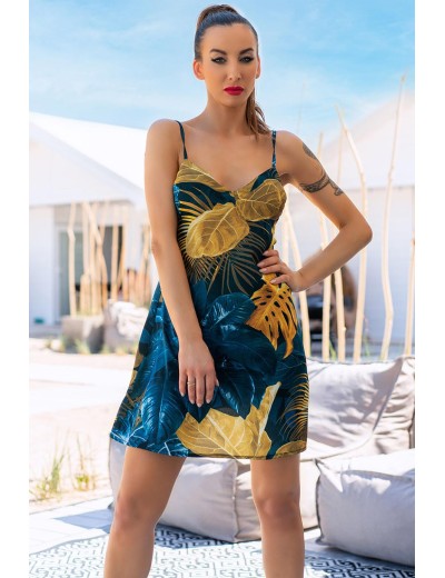 Сорочка на тонких бретелях LIVIA CORSETTI LC 90661 CLAIREE KOSZULA, Цвет: темно-синий, Размеры: 2XL, изображение 3