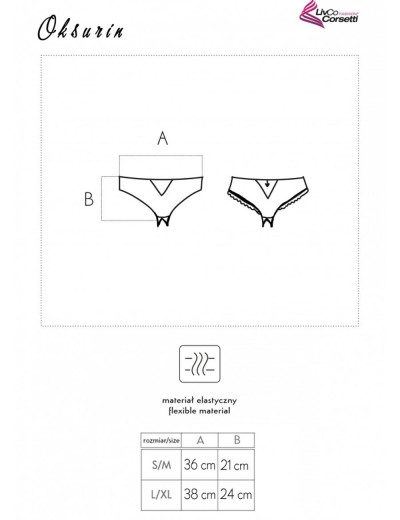 Сексуальные трусики с доступом LIVIA CORSETTI LC 90678 OKSURIN PANTY, Цвет: черный, Размеры: S/M, изображение 6