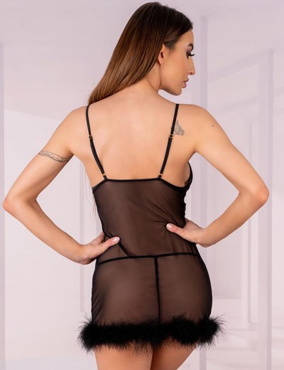 Полупрозрачная сорочка LIVIA CORSETTI LC 90682 ZERUNAM KOSZULA, Цвет: черный, Размеры: L/XL, изображение 2 Полупрозрачная сорочка LIVIA CORSETTI LC 90682 ZERUNAM KOSZULA, Цвет: черный, Размеры: L/XL, изображение 2