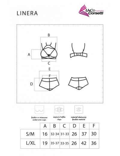 Кружевной комплект LIVIA CORSETTI LC 90698 LINERA KOMPLET, Цвет: черный, Размеры: S/M, изображение 5