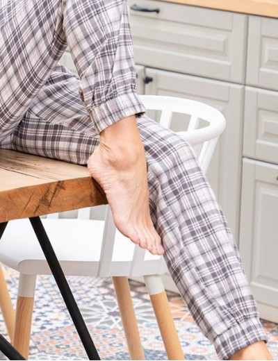 Комплект в клетку топ+брюки Mia-Amore CATARINA 1824, Цвет: серо-розовый, Размеры: XS, изображение 5