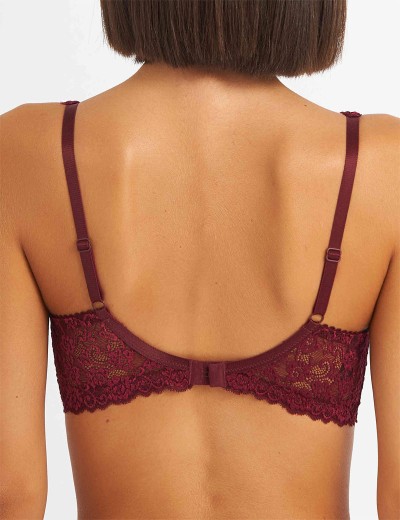 Бюстгальтер балконет Simona M 608 бордо, Цвет: бордо, Размеры: 80C, изображение 2
