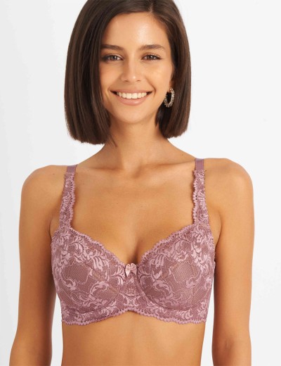 Бюстгальтер на сшивном поролоне Simona M 802 кофейно-розовый, Цвет: кофейно-розовый, Размеры: 75E, изображение 5