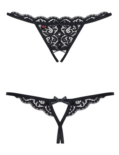 Сексуальные трусики Obsessive 831 CROTHLESS THONG, Цвет: черный, Размеры: L/XL, изображение 3