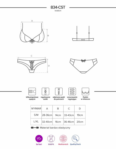 Ролевой костюм медсестры Obsessive 834 NURSE COSTUME, Цвет: бирюзовый, Размеры: S/M, изображение 6