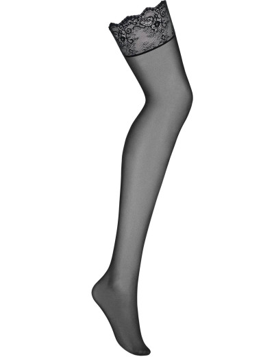 Чулки под пояс Obsessive MEROSSA STOCKINGS, Цвет: черный, Размеры: S/M, изображение 3
