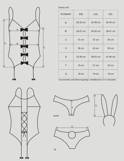 Ролевой костюм с чулками Obsessive BUNNY SUIT розовый, Цвет: розовый, Размеры: L/XL, изображение 6 Ролевой костюм с чулками Obsessive BUNNY SUIT розовый, Цвет: розовый, Размеры: L/XL, изображение 6
