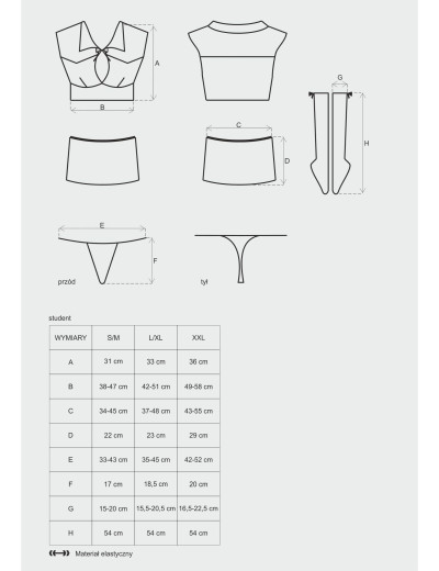 Ролевой костюм студентки Obsessive STUDENT, Цвет: белый/бордо, Размеры: L/XL, изображение 6
