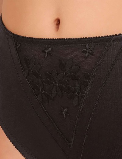 Трусы слипы из микрофибры Felina 1355 SWISS BRODERIE черный, Цвет: черный, Размеры: M, изображение 3 Трусы слипы из микрофибры Felina 1355 SWISS BRODERIE черный, Цвет: черный, Размеры: M, изображение 3